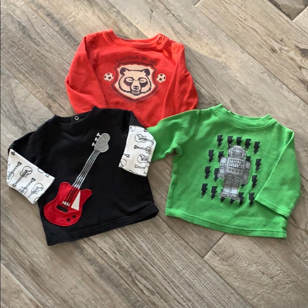 Bundle of 3 long sleeve tops, 6 months